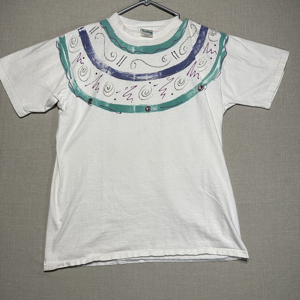 VTG Hand Painted Academy of Arts Sportswear T Shirt Women’s One Size Made USA